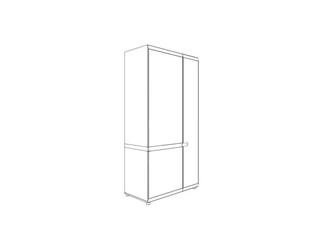 Anrex: шкаф 2 дверный(белый, сонома)