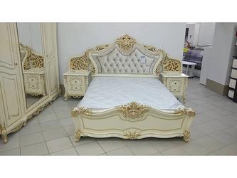 Dia: кровать двуспальная(крем, золото)