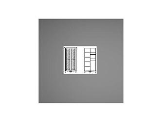 БМ: шкаф 2-х дверный(белый, серебро)