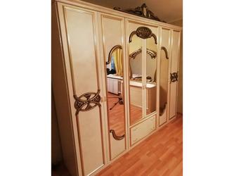 Dia: шкаф 6 дверный(беж, золото матовое)