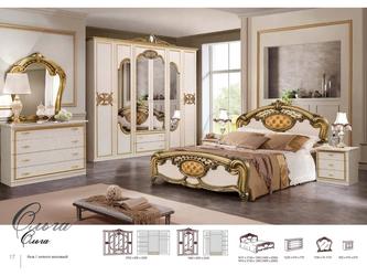 Dia: шкаф 4-х дверный(беж, золото матовое)