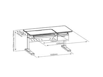 F.Desk: парта-трансформер(белый, розовый)
