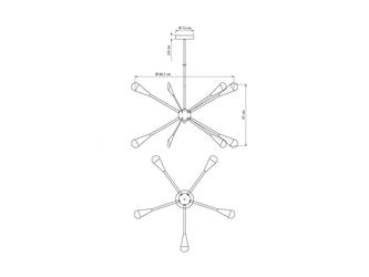 HermitageHome: люстра подвесная(золото, черный)