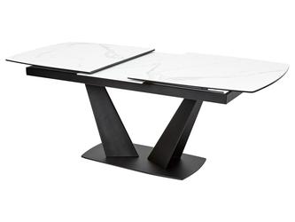 Megapolis-II: стол обеденный(белый мрамор, белый)