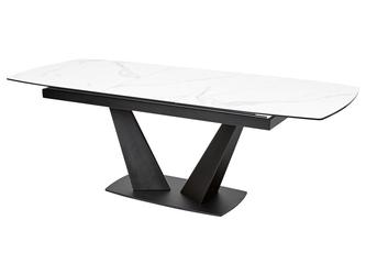 Megapolis-II: стол обеденный(белый мрамор, белый)