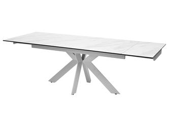 Megapolis-II: стол обеденный(белый мрамор матовый, белый)