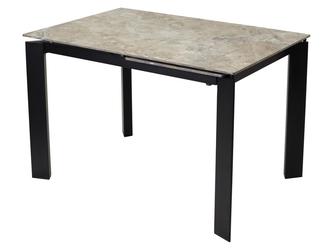 Megapolis-II: стол обеденный(коричневый мрамор, черный)