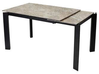 Megapolis-II: стол обеденный(коричневый мрамор, черный)