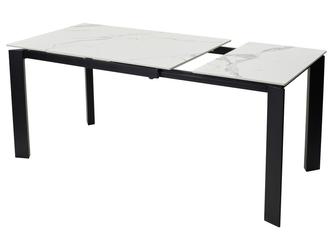 Megapolis-II: стол обеденный(светлый мрамор, черный)