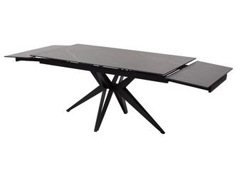 Megapolis-II: стол обеденный(черный мрамор, черный)
