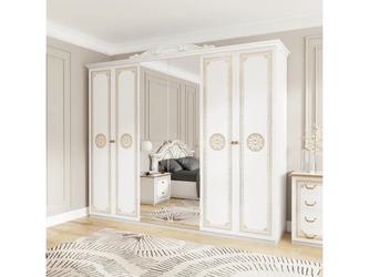 Dia: шкаф 6 дверный(белый, золото)