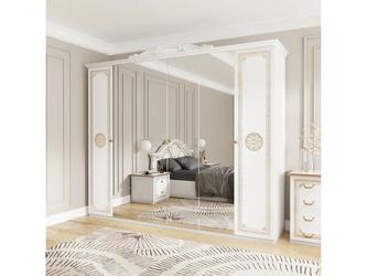 Dia: шкаф 6 дверный(белый, золото)