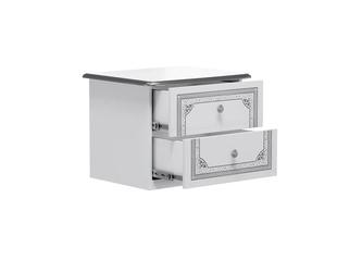 Dia: тумба прикроватная(белый, серебро)