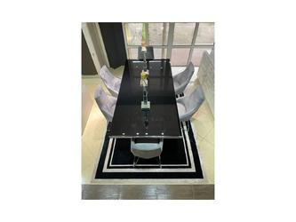 BALHOME: стол обеденный(черный, серебро)