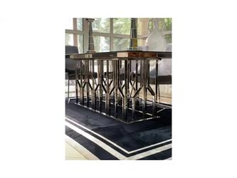 BALHOME: стол обеденный(черный, серебро)