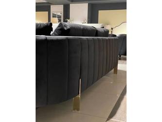 Orix: диван 4-х местный(черный, золото)