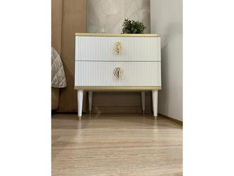 МФ Муромские мастера: тумба прикроватная(белый с золотом)