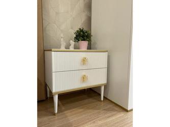 МФ Муромские мастера: тумба прикроватная(белый с золотом)