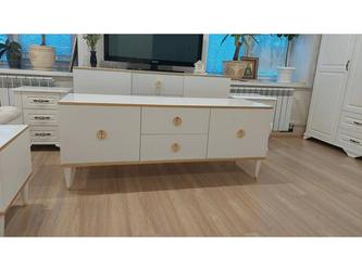 МФ Муромские мастера: тумба под телевизор(белый с золотом)