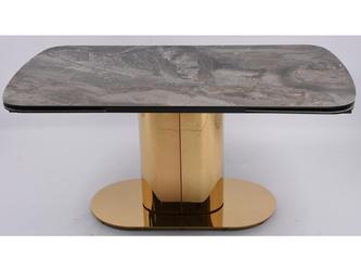 Linhai Lanzhu: стол обеденный(серый мрамор, золото)