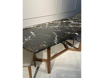 Linhai Lanzhu: стол обеденный(коричневый мрамор)