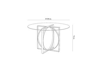 HermitageHome: стол обеденный(золото, стекло)