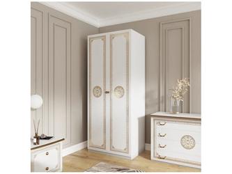 Dia: шкаф 2 дверный(белый, золото)