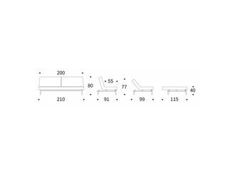 Innovation: диван 3 местный(молочный)