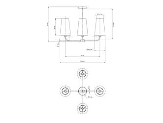 HermitageHome: люстра подвесная(белый, золото)