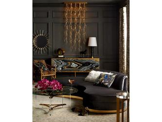 HermitageHome: стол журнальный(прозрачный, золото)