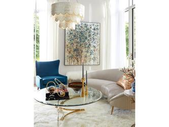 HermitageHome: стол журнальный(прозрачный, золото)