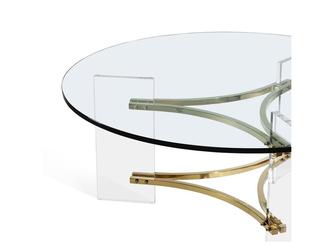 HermitageHome: стол журнальный(прозрачный, золото)