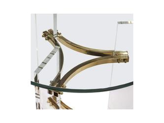 HermitageHome: столик приставной(прозрачный, золото)