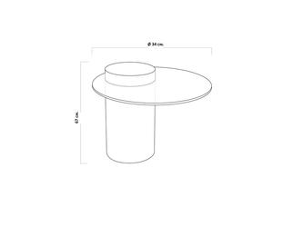 HermitageHome: столик приставной(прозрачный, золото)