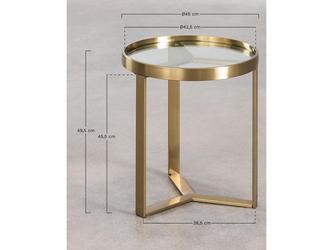 HermitageHome: столик приставной(прозрачный, золото)