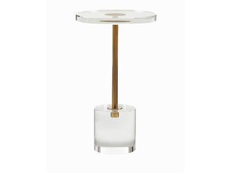 HermitageHome: столик приставной(прозрачный, золото)