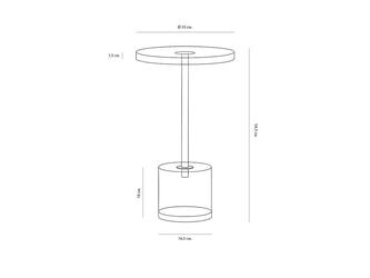 HermitageHome: столик приставной(прозрачный, золото)