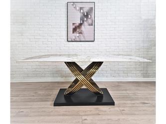 STG: стол обеденный(белый золотой)