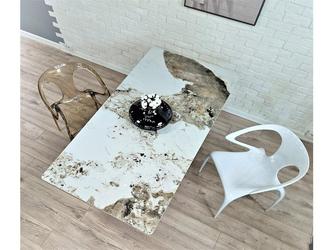 STG: стол обеденный(белый золотой)