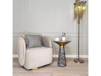 STG: стол кофейный(серый мрамор, золото)