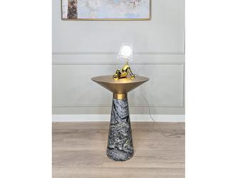 STG: стол кофейный(серый мрамор, золото)