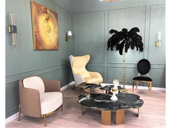 STG: стол кофейный(черный, золото)