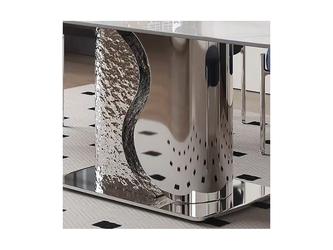 STG: стол обеденный(белый, серебро)