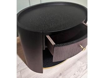 STG: тумба прикроватная(черный, золото)