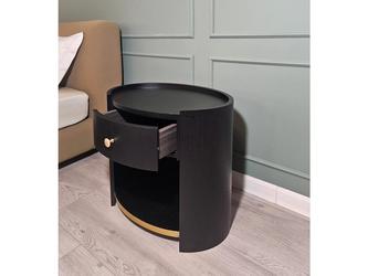 STG: тумба прикроватная(черный, золото)